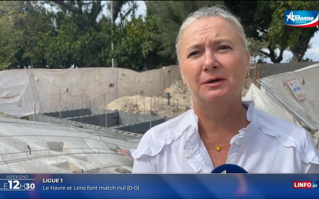 Chantier des nouveaux sanitaires sur le littoral de l’Hermitage